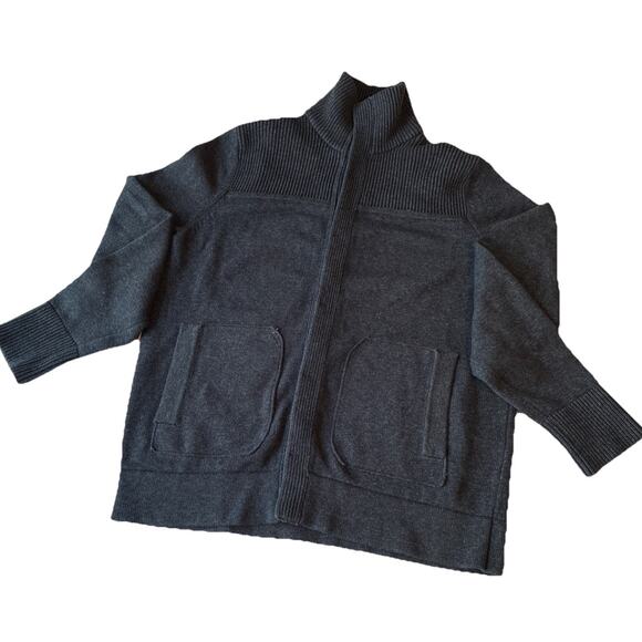 Banana Republic Navy Button Down Collared Sweater Cardigan Men's Size L Preppy - Picture 6 of 9